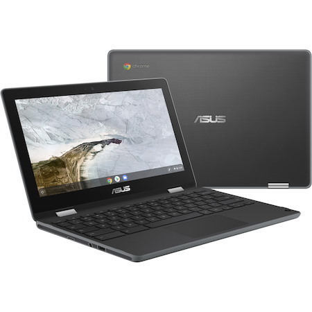 Asus Chromebook Flip C214 C214MA-C1RS-CA 11.6" Touchscreen Rugged Convertible 2 in 1 Chromebook - HD - 1366 x 768 - Intel Celeron N4020 Dual-core (2 Core) 1.10 GHz - 4 GB Total RAM - 64 GB Flash Memory - Dark Gray