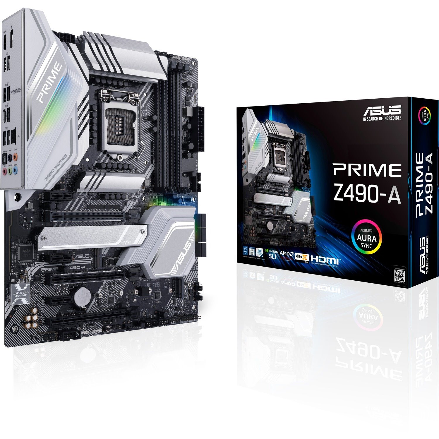 Asus Prime Z490-A Desktop Motherboard - Intel Z490 Chipset - Socket LGA-1200 - Intel Optane Memory Ready - ATX