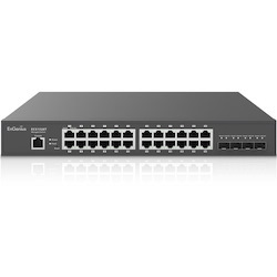 EnGenius Cloud Managed 24-Port 13" Compact Gigabit Switch with 4 SFP+ Ports