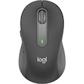 Logitech Signature M650 Mouse - Bluetooth - USB - Optical - 5 Button(s) - 5 Programmable Button(s) - Graphite