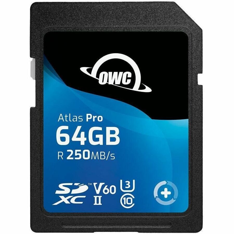 OWC Atlas Pro 64 GB Class 10/UHS-II (U3) V60 SDXC - 1 Pack - TAA Compliant