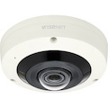 Wisenet XNF-8010RV 6 Megapixel Outdoor Network Camera - Color - Fisheye - Ivory - TAA Compliant