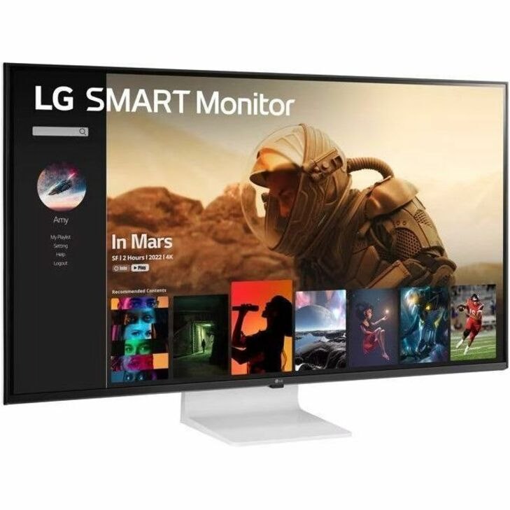 LG 43' Ips Smart Monitor With WebOS. 4K 3840 X 2160. Usb-C, Hdmi, Usb Ports, Lan Port, Work, Play, Entertainment, Bluetooth, Speaker, Airplay Apple