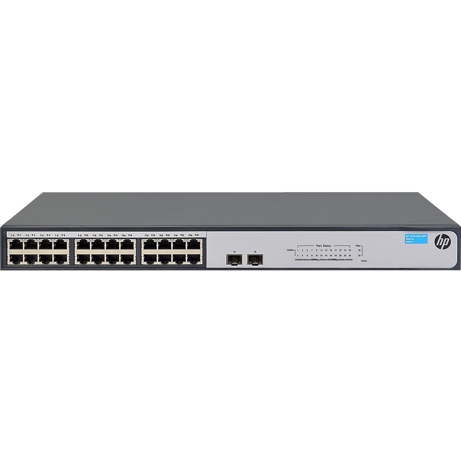 HPE 1420 1420-24G-2SFP 24 Ports Ethernet Switch - Gigabit Ethernet - 10/100/1000Base-T, 1000Base-X