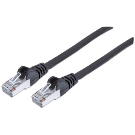 Network Patch Cable, Cat6A, 1m, Black, Copper, S/FTP, LSOH / LSZH, PVC, RJ45, Gold Plated Contacts, Snagless, Booted, Lifetime Warranty, Polybag