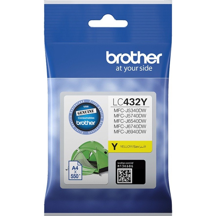 Brother LC432Y Original Inkjet Ink Cartridge - Single Pack - Yellow - 1 Pack