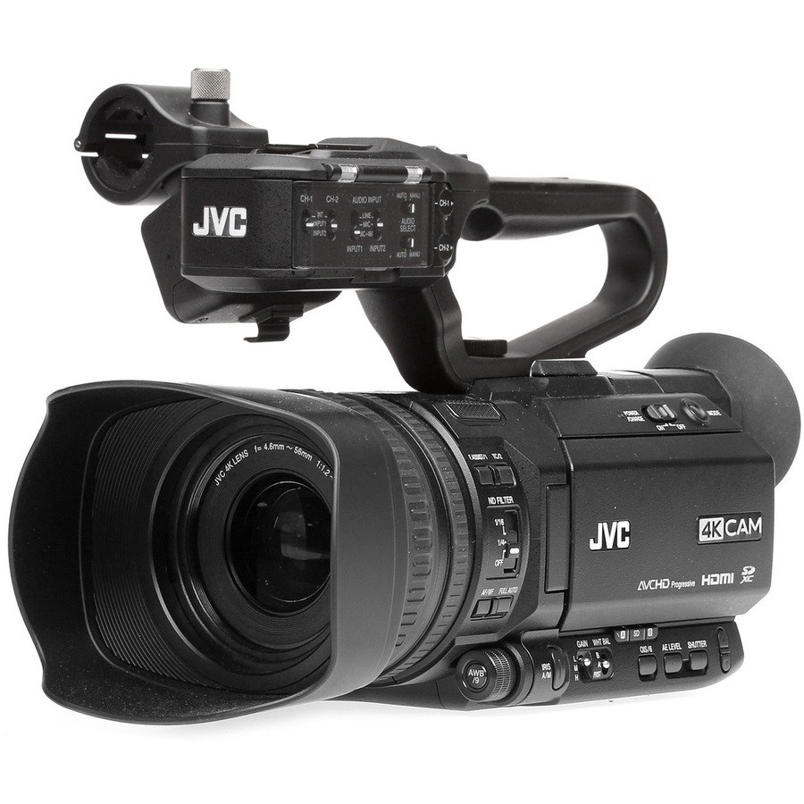 JVC Compact Handheld Camcorder with Integrated 12x Lens & Sports Overlays