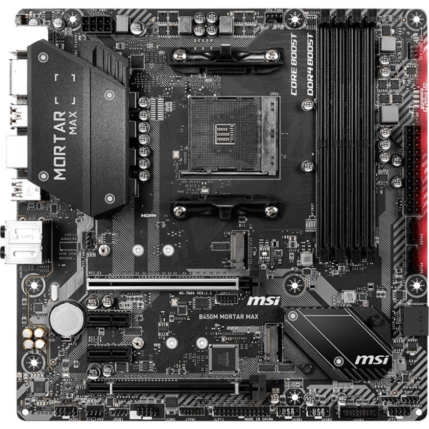 MSI B450M MORTAR MAX Desktop Motherboard - AMD B450 Chipset - Socket AM4 - Micro ATX