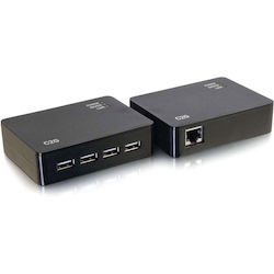 C2G USB Over Cat5/Cat6 - 4-Port Hub Kit - USB A 2.0 Extender - Up to 150ft