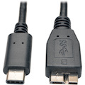 Eaton Tripp Lite Series USB-C to USB Micro-B Cable (M/M) - USB 3.2, Gen 1 (5 Gbps), Thunderbolt 3 Compatible, 3 ft. (0.91 m)