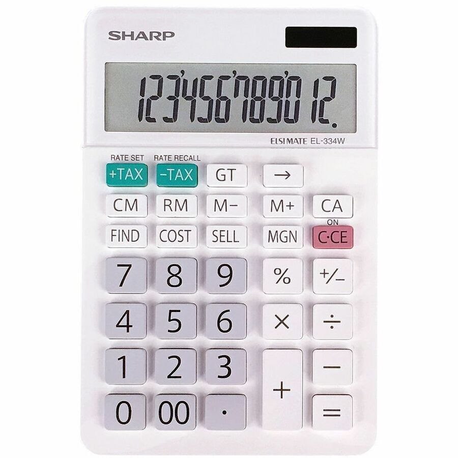 Sharp EL334W Twin Power XL 12-digit Display