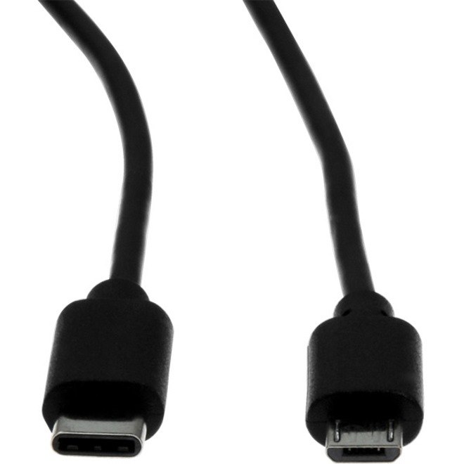 Rocstor Premier USB-C to Micro-B Cable - M/M 3ft (1m)- USB 2.0 - USB Type-C to Micro-USB Cable - USB Cable for External Hard Drives, Notebooks, and Tablets - 60 MB/s - 3 ft - 1 Pack - 1 x USB Type C Male - 1 x USB Type B Male Micro - Nickel Plated - Black