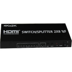 4XEM 2x8 Port HDMI video switcher/splitter