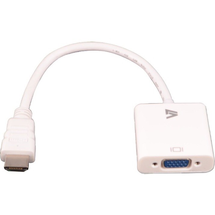 V7 White Video Adapter HDMI Male to VGA Female