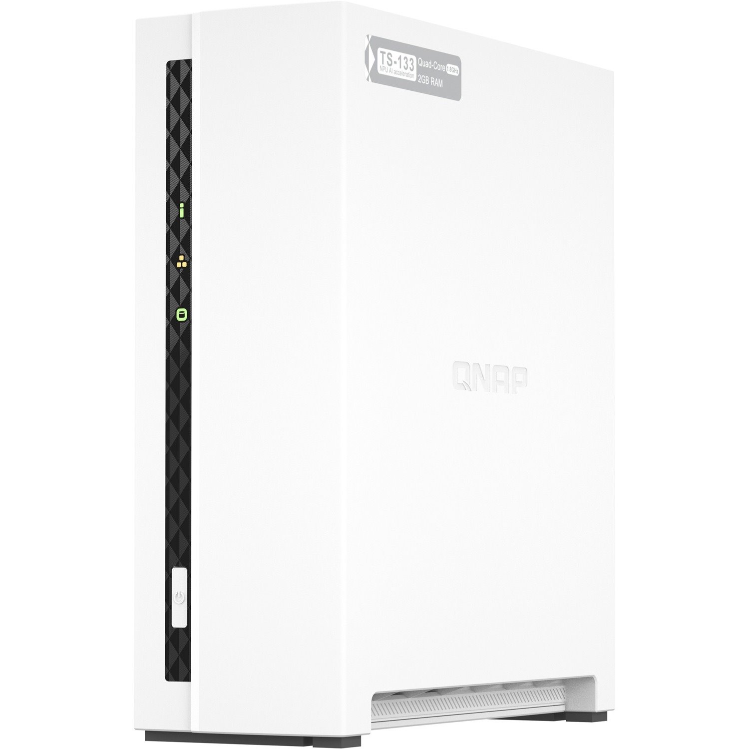 QNAP TS-133 1 x Total Bays SAN/NAS Storage System - 4 GB Flash Memory Capacity - ARM Cortex A55 1.80 GHz - 2 GB RAM Tower