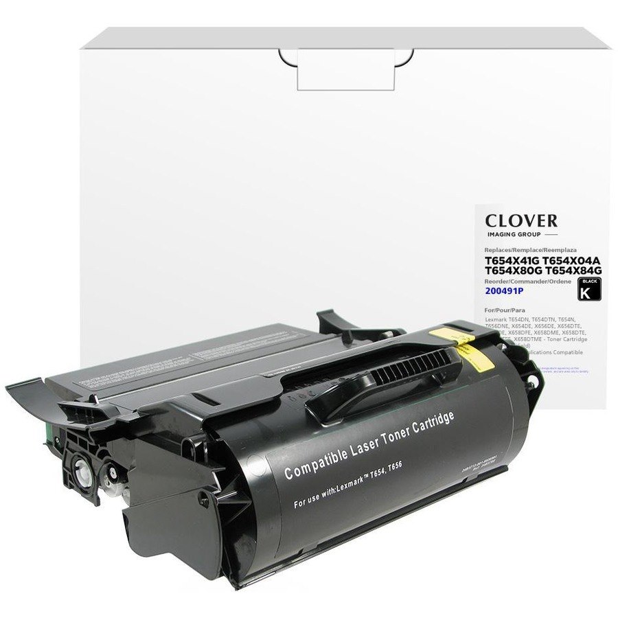 Clover Technologies Remanufactured Extra High Yield Laser Toner Cartridge - Alternative for Lexmark (T654, T656, X654, X656, X658, T654X04A, T654X11A, T654X21A, T654X31G, T654X41G, T654X80G, ...) - Black Pack