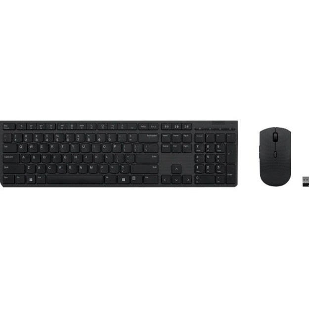 Lenovo Professional Wireless Rechargeable Combo Keyboard and Mouse-French Canadian 058