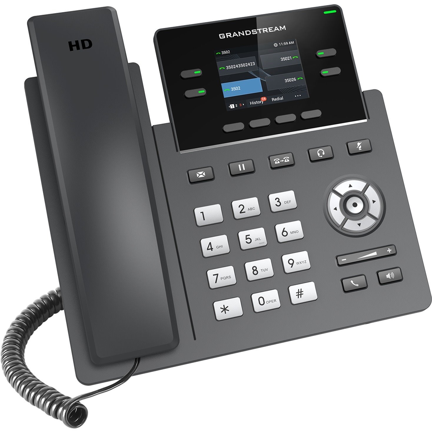 Grandstream GRP2612 IP Phone - Corded - Corded - Wall Mountable