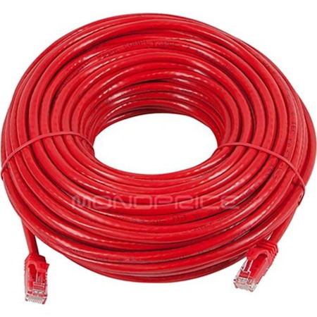 Monoprice FLEXboot Series Cat6 24AWG UTP Ethernet Network Patch Cable, 100ft Red