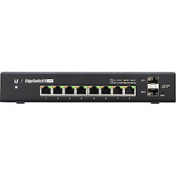 Ubiquiti EdgeSwitch 8 - 8-Port Managed PoE+ Gigabit Switch, 2 SFP, 150W Total Power Output - Supports PoE+ And 24V Passive