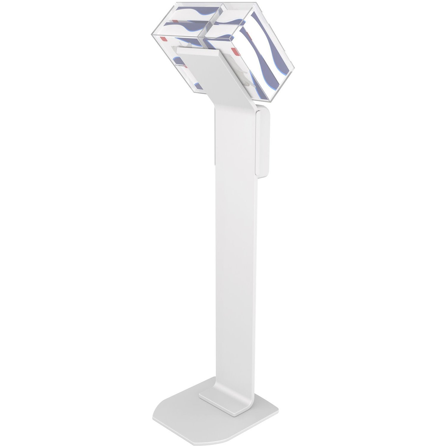 CTA Digital Premium Locking Sanitizing Station Stand (White)