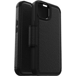 OtterBox Strada Carrying Case (Folio) Apple iPhone 14 Smartphone - Shadow (Black)