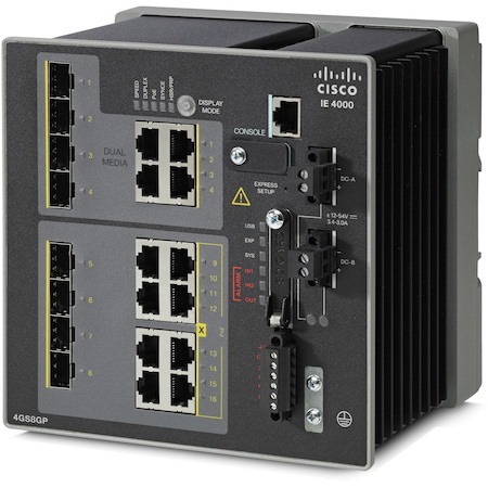 Cisco 4000 IE-4000-4GS8GP4G-E 12 Ports Manageable Layer 3 Switch - Gigabit Ethernet - 1000Base-T, 1000Base-X