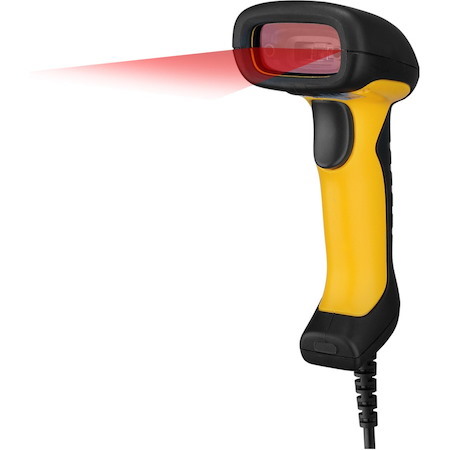Adesso NuScan 2400U Industrial, Warehouse, Hospitality Handheld Barcode Scanner - Cable Connectivity - Yellow