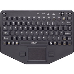 iKey BT-80-TP Keyboard - Wireless Connectivity - TouchPad - Black