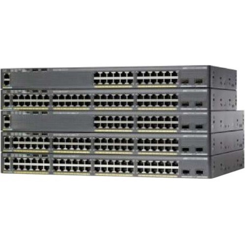 Cisco Catalyst 2960-X 2960X-48TS-L 48 Ports Manageable Ethernet Switch - 10/100/1000Base-T - Refurbished