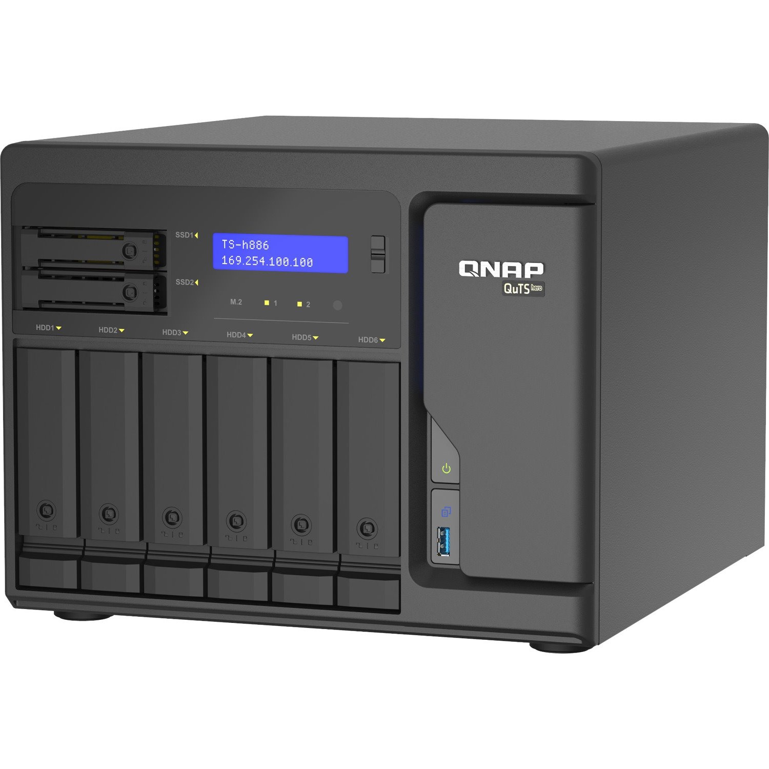 QNAP TS-H886-D1622-16G 8 x Total Bays SAN/NAS Storage System - 5 GB Flash Memory Capacity - Intel Xeon Quad-core (4 Core) 2.60 GHz - 16 GB RAM - DDR4 SDRAM Tower