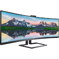 Philips Brilliance 439P9H1 43" Class Webcam UW-QHD Curved Screen LCD Monitor - 32:10 - Textured Black