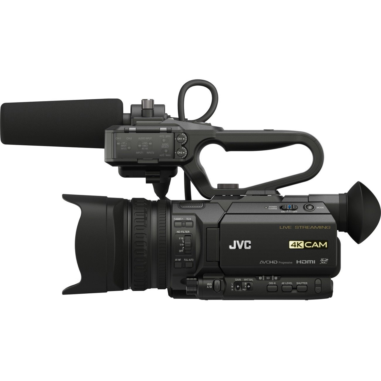 JVC Compact Handheld Camcorder with Integrated 12x Lens & Sports Overlays