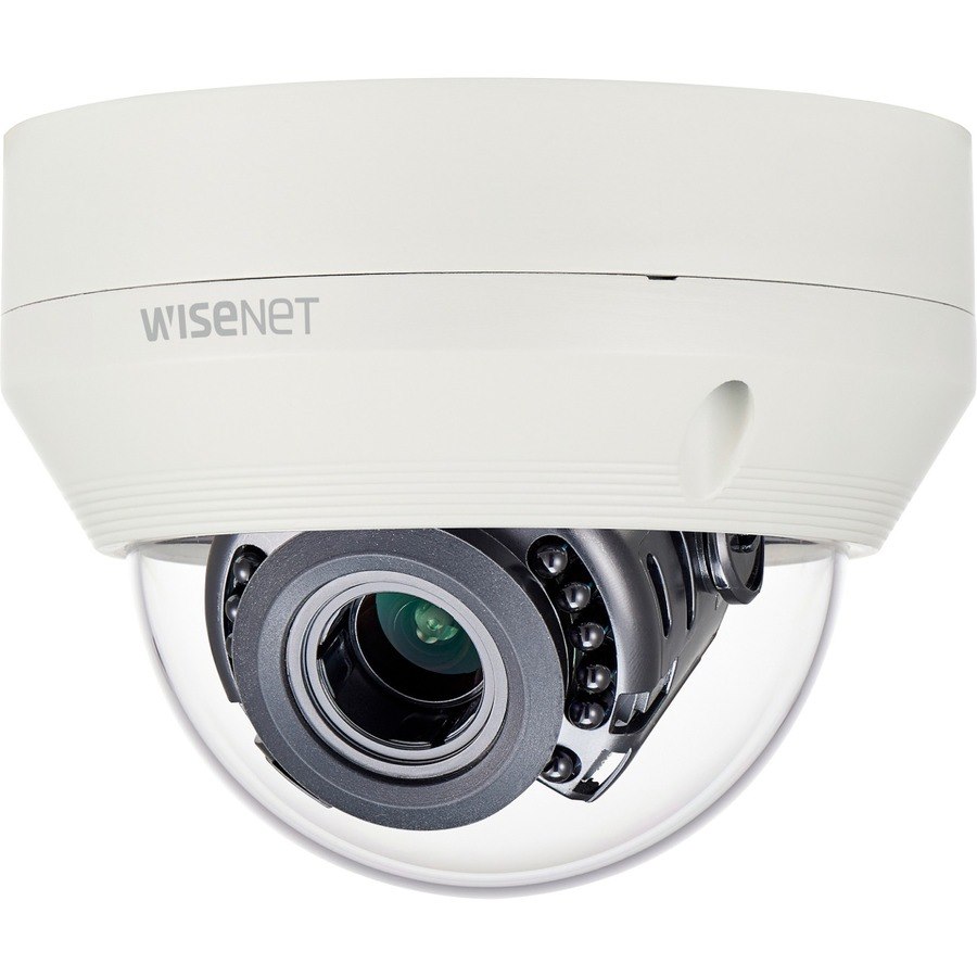 Wisenet HCV-7070R 4 Megapixel Outdoor Surveillance Camera - Color, Monochrome - Dome - Ivory