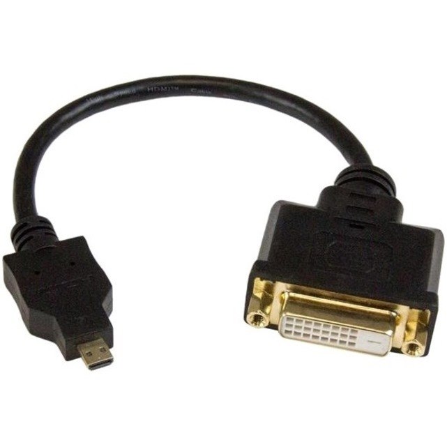 StarTech.com 20.32 cm DVI-D/Micro HDMI Video Cable for Monitor, Projector, Phone, Notebook, Video Device, Computer, Raspberry Pi - 1