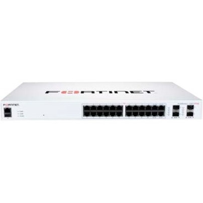 Fortinet FortiSwitch 100 124F-FPOE 24 Ports Manageable Ethernet Switch - Gigabit Ethernet, 10 Gigabit Ethernet - 10/100/1000Base-T, 10GBase-X