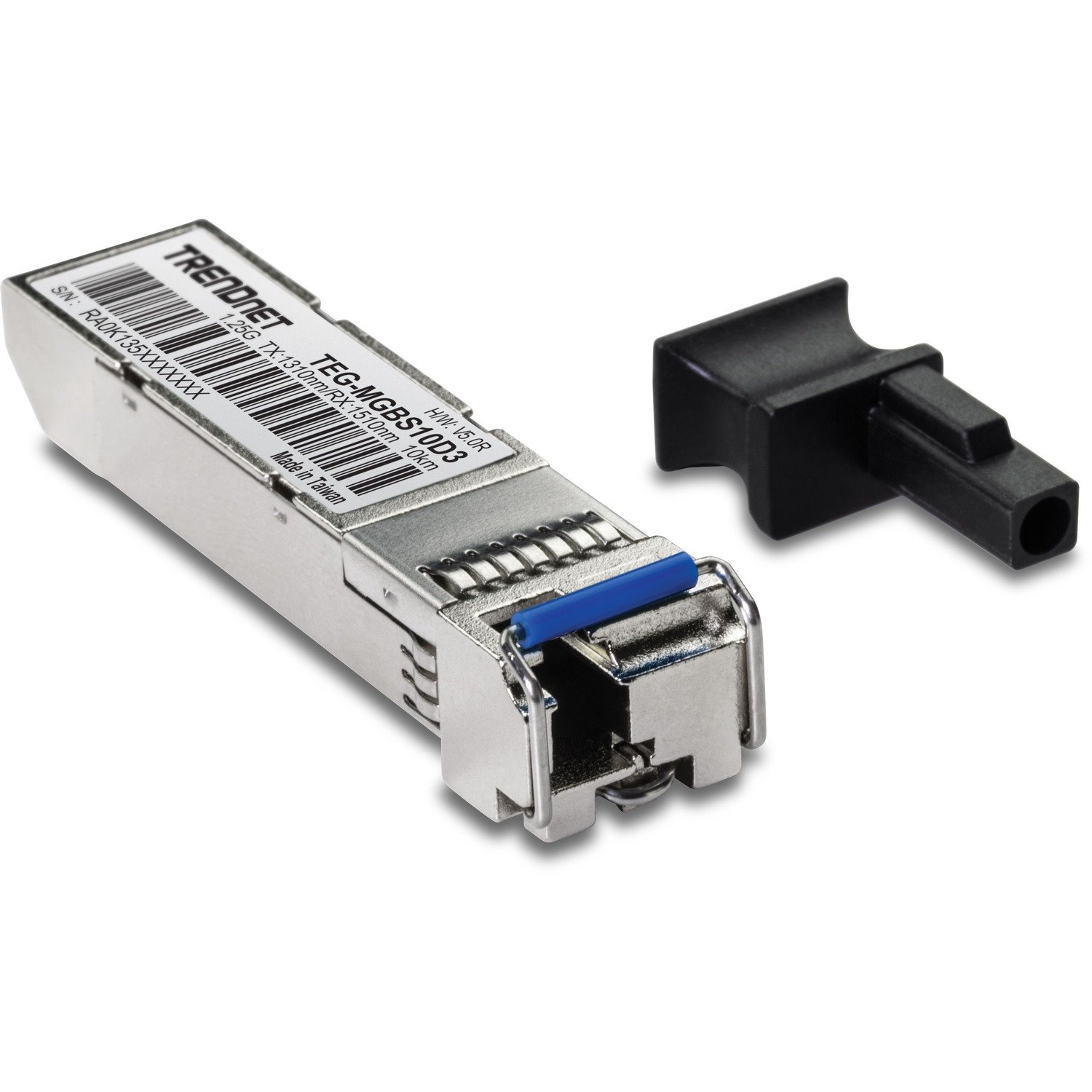 TRENDnet SFP to RJ45 Dual Wavelength Single-Mode LC Module; TEG-MGBS10D3; Must Pair with TEG-MGBS10D5 or a Compatible Module; Up to 10 km (6.2 Miles); Compatible with Standard SFP; Lifetime Protection