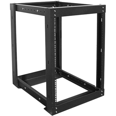 Claytek 15U 1100mm Adjustable Open Frame Server Rack with 2U Supporting Tray