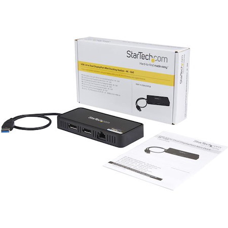StarTech.com USB 3.0 Type A Docking Station for Notebook - Black - TAA Compliant