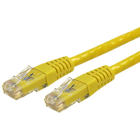 StarTech.com 7ft CAT6 Ethernet Cable - Yellow Molded Gigabit - 100W PoE UTP 650MHz - Category 6 Patch Cord UL Certified Wiring/TIA