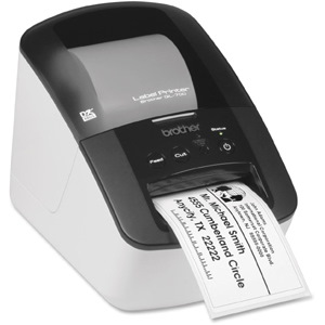 Brother PocketJet QL-700 Desktop Direct Thermal Printer - Monochrome - Label Print - USB - With Cutter - White, Black
