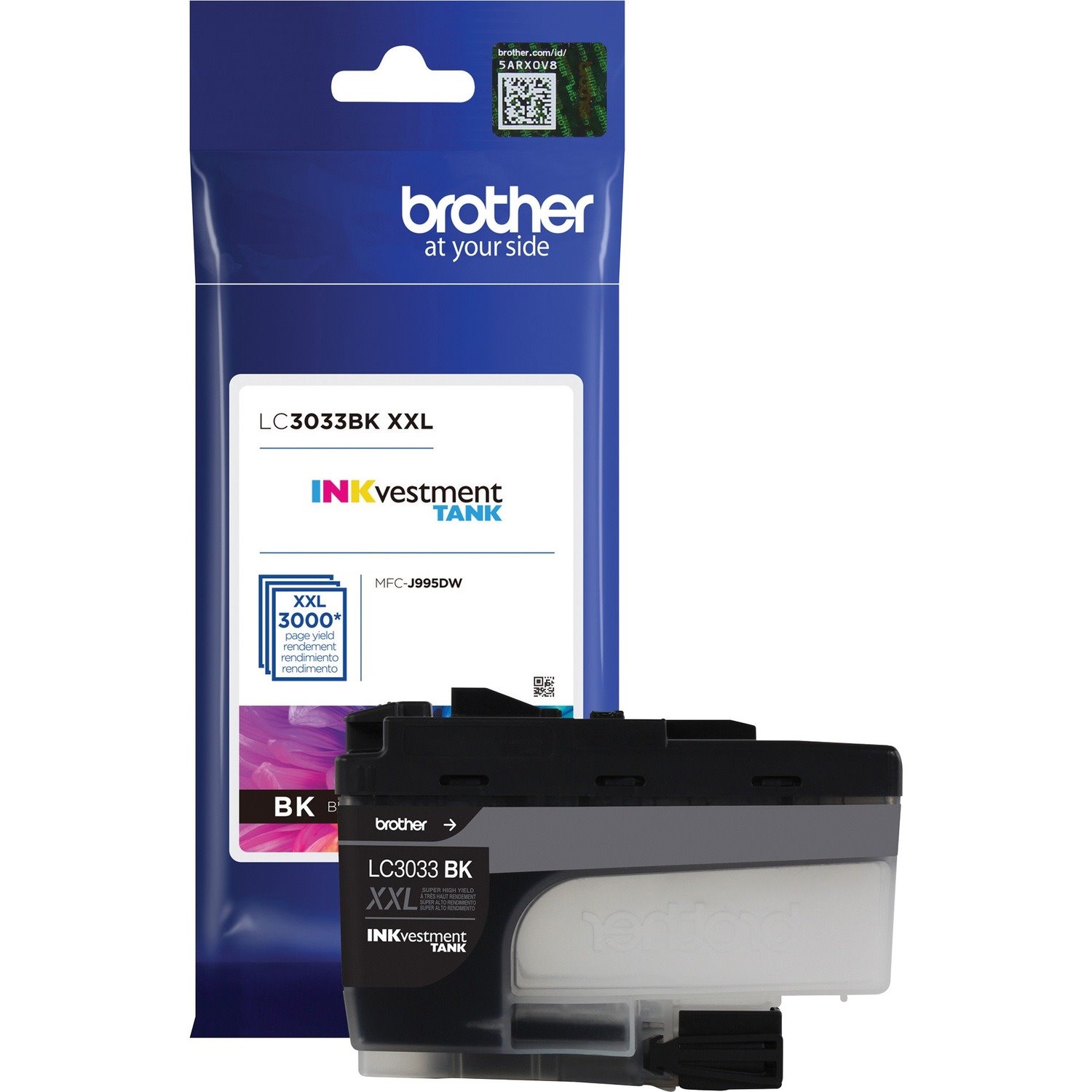 Brother Genuine LC3033BK Single Pack Super High-yield Black INKvestment Tank Ink Cartridge