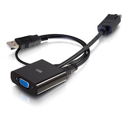 C2G DisplayPort to VGA Adapter with 3.5mm Audio - Active Adapter Converter - M/F