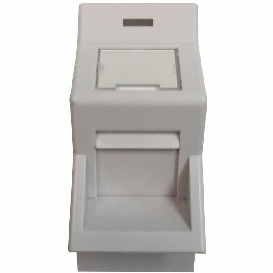 Eaton Tripp Lite Series 1-Port UK-Style Insert, Unloaded Shuttered Angled Module, 25 x 50 mm, Icon Tab, White