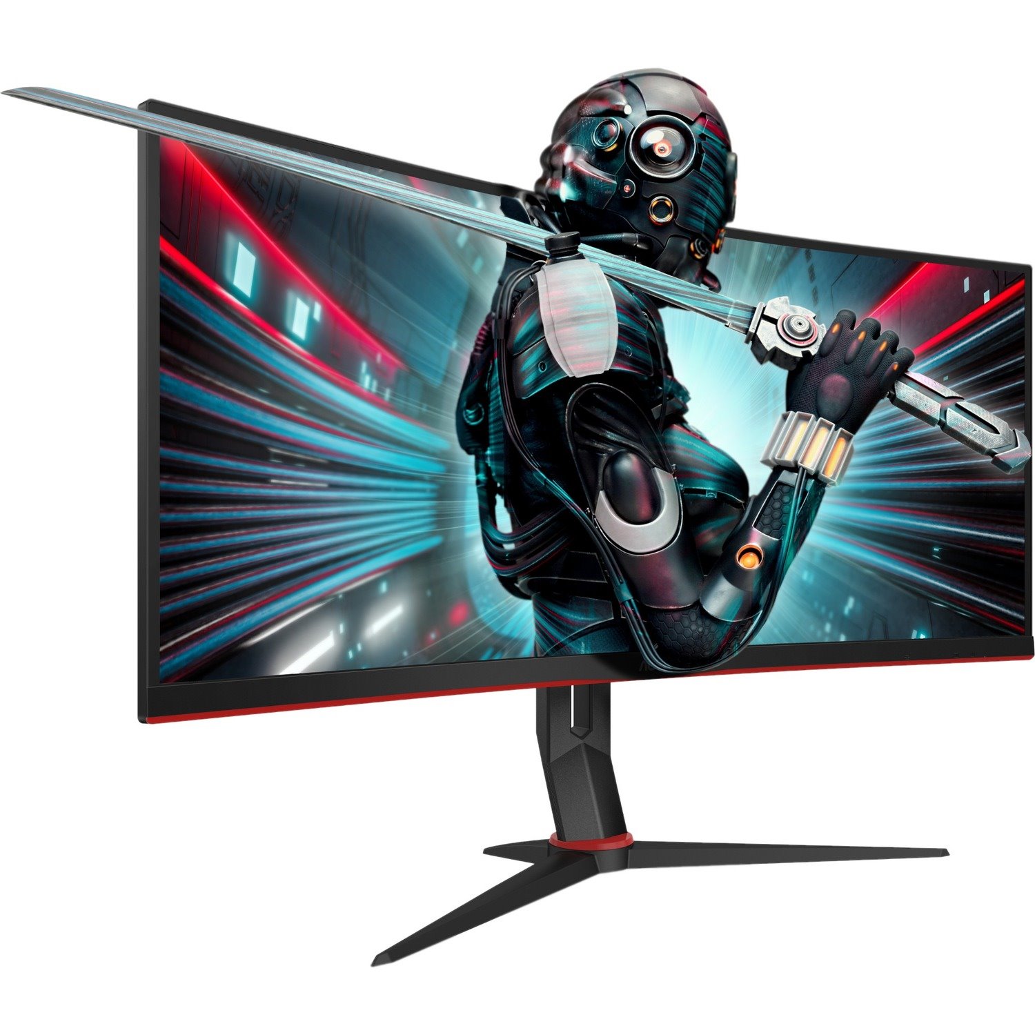 AOC CU34G2X 34" Class UW-QHD Curved Screen Gaming LCD Monitor - 21:9 - Black