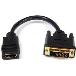 StarTech.com 8in HDMIÂ&reg; to DVI-D Video Cable Adapter - HDMI Female to DVI Male