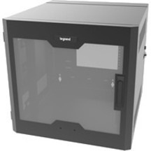 C2G 12RU Swing-Out Wall-Mount Cabinet with Plexiglass Door-Black-TAA