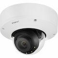 Wisenet PNV-A9081R 8 Megapixel Outdoor 4K Network Camera - Color - Dome - White