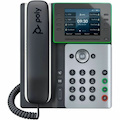 Poly Edge E500 IP Phone - Corded - Corded - Desktop - Black - TAA Compliant