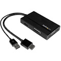 StarTech.com Travel A/V Adapter 3-in-1 HDMI to DisplayPort VGA or DVI - HDMI Adapter - 1920 x 1200